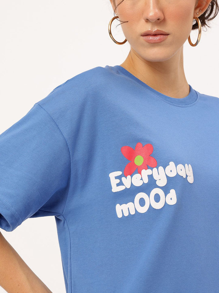 DressBerry Mood Booster Printed Drop-Shoulder T-shirt