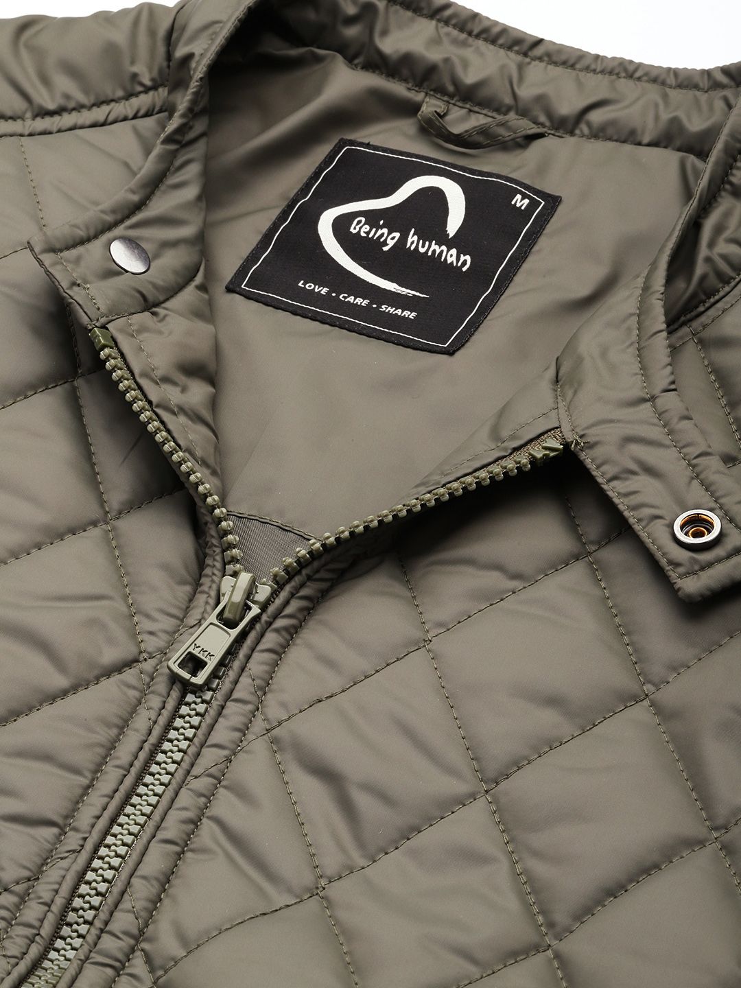 Being Human Double Collar Quilted Jacket