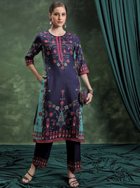 Vishudh Floral Printed Regular Kurta with Palazzos
