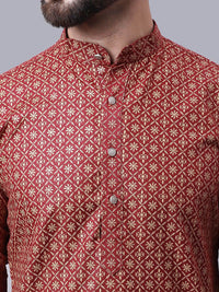 SOJANYA Men Ethnic Motifs Printed Regular Kurta With Pyjamas & Nehru Jacket