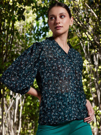 STREET 9 Green Comfort Floral Printed Casual Shirt