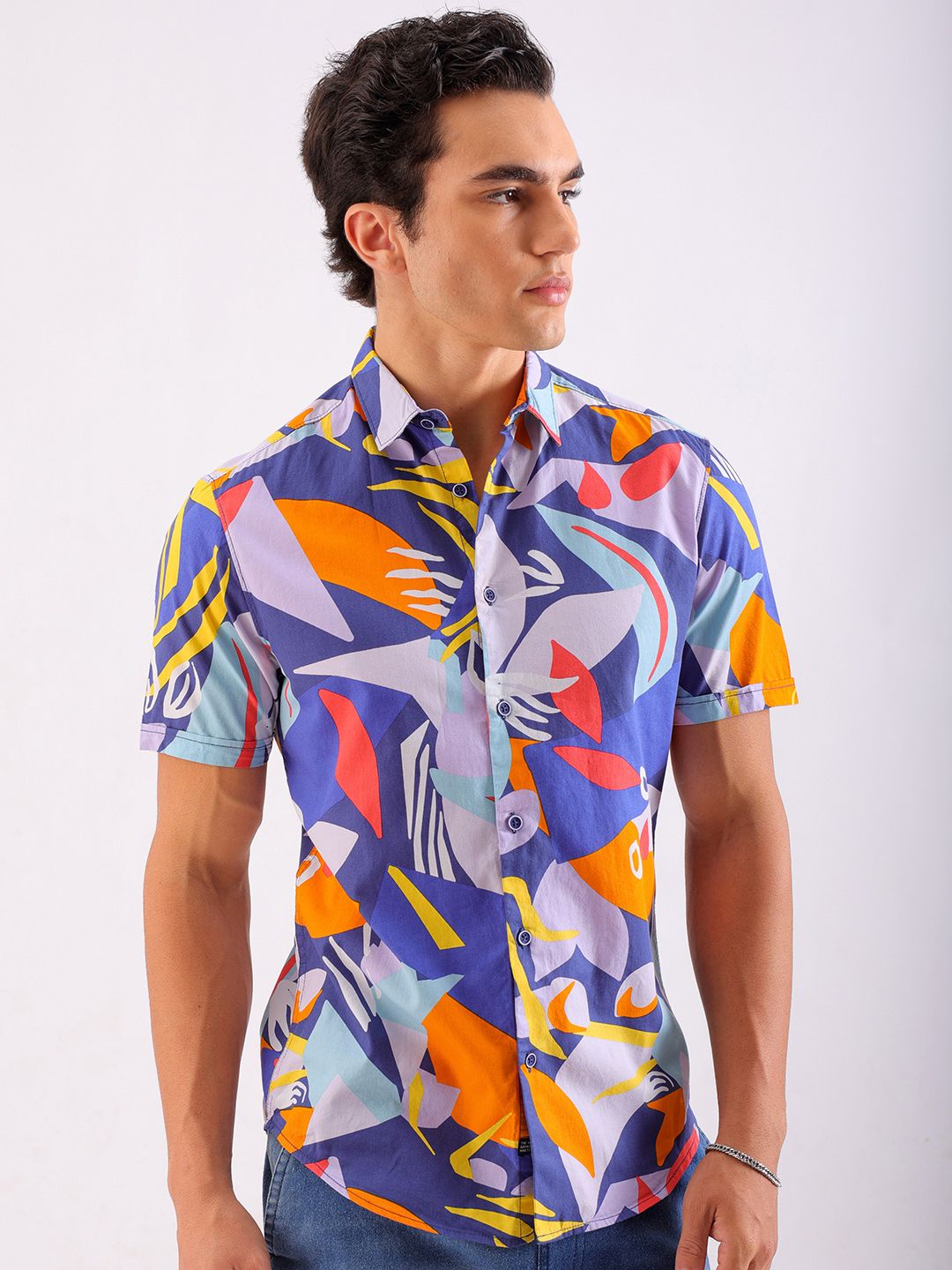The Indian Garage Co Men Slim Fit Opaque Printed Casual Shirt