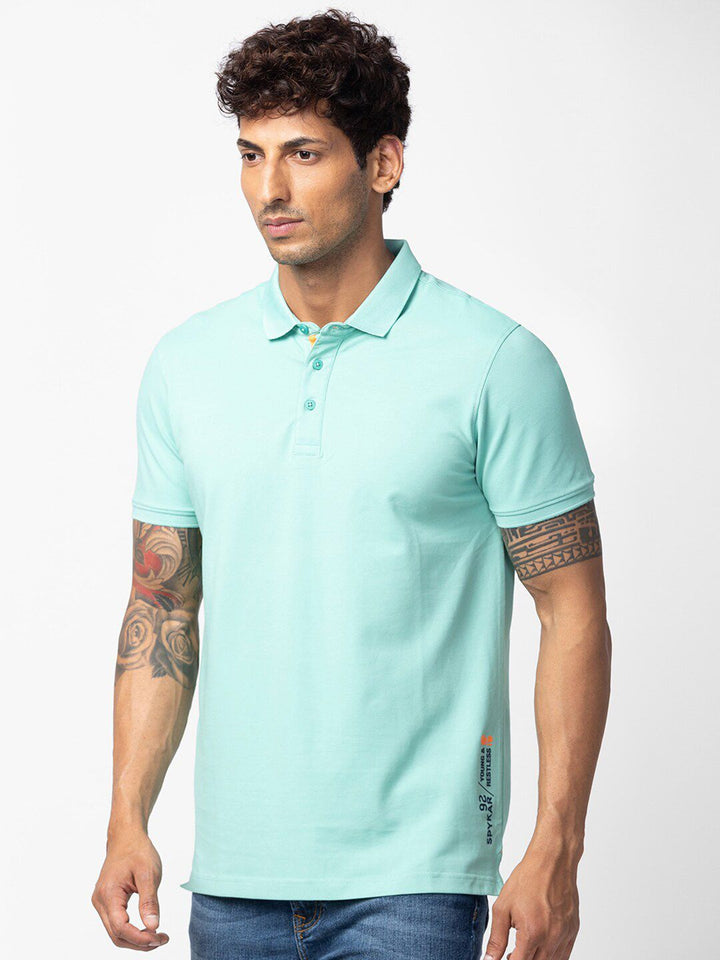 SPYKAR Men Polo Collar Slim Fit Cotton T-shirt