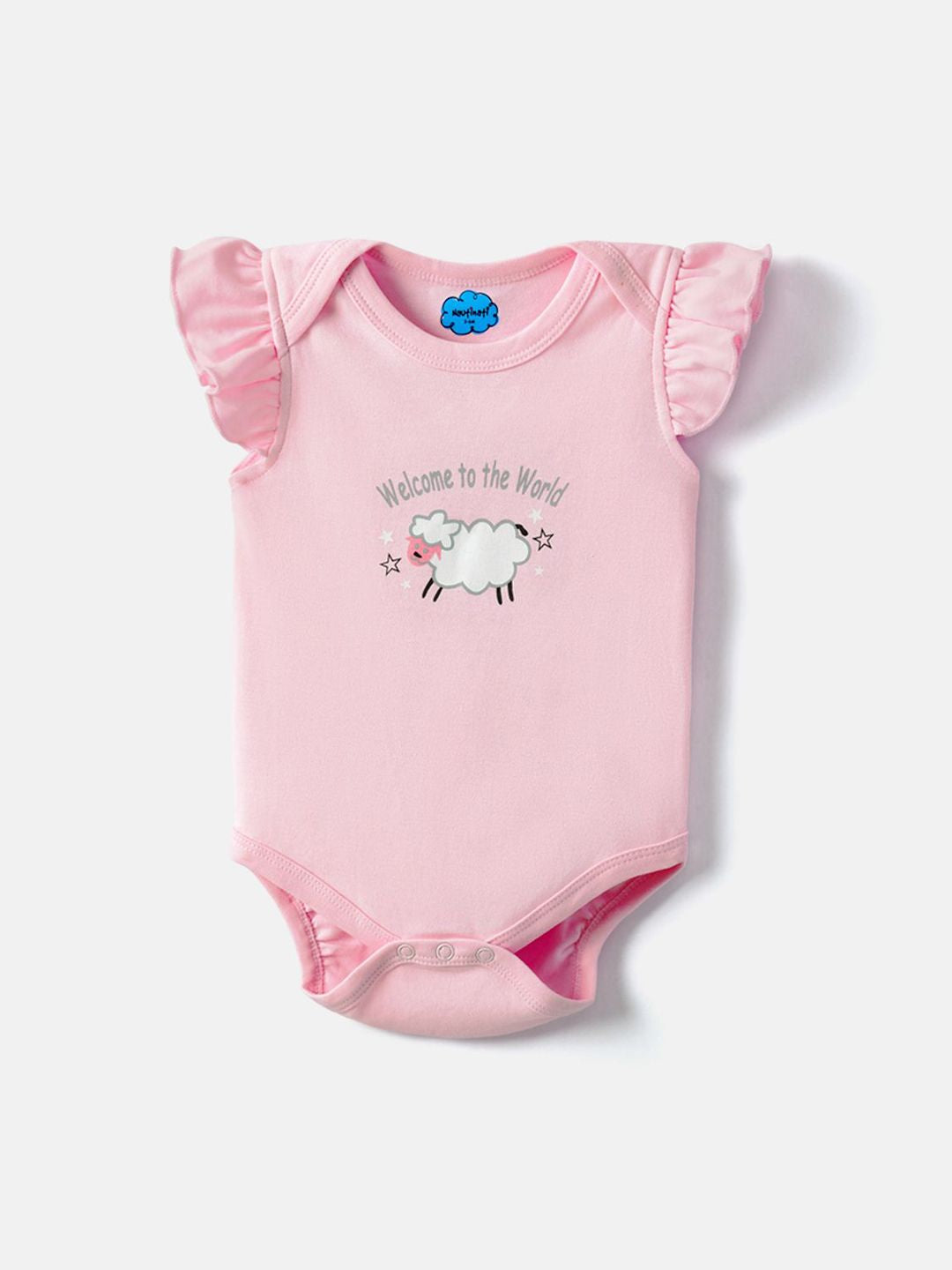 Nauti Nati Infants Pack Of 2 Printed Pure Cotton Bodysuits