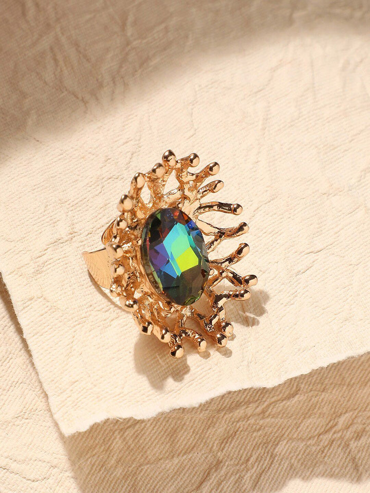 Cincin Jari Pernyataan Sohi Gold-Plated Cincin Jari