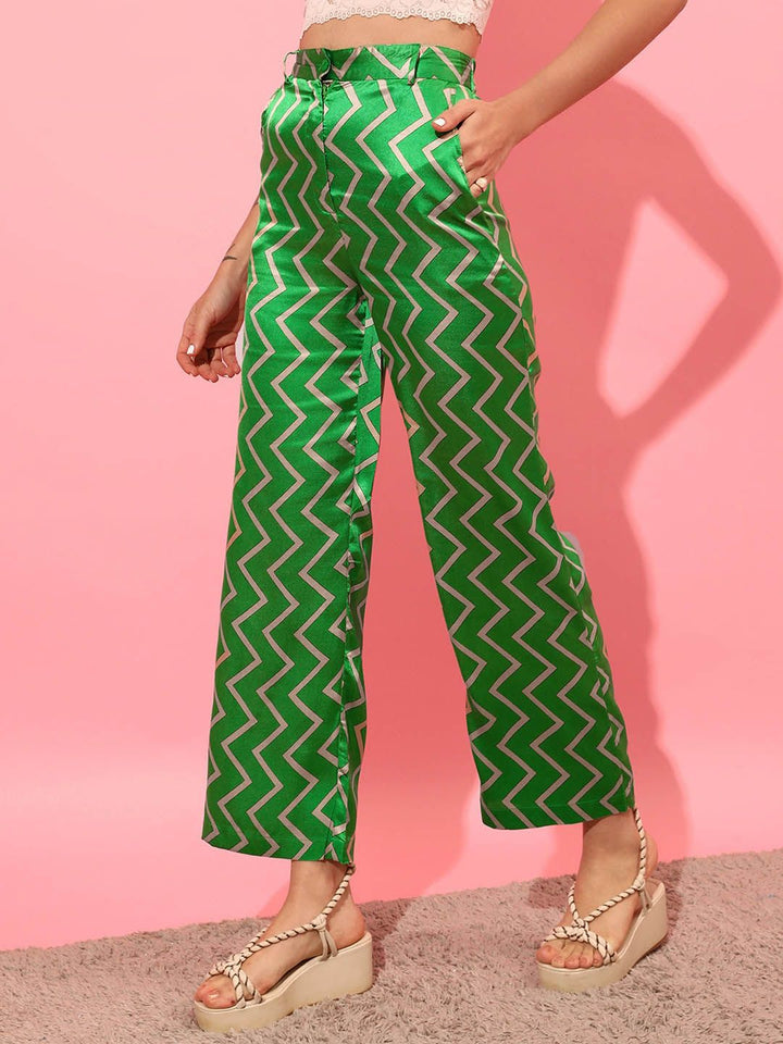 STREET 9 Women Mid Rise Printed Loose Fit Trousers