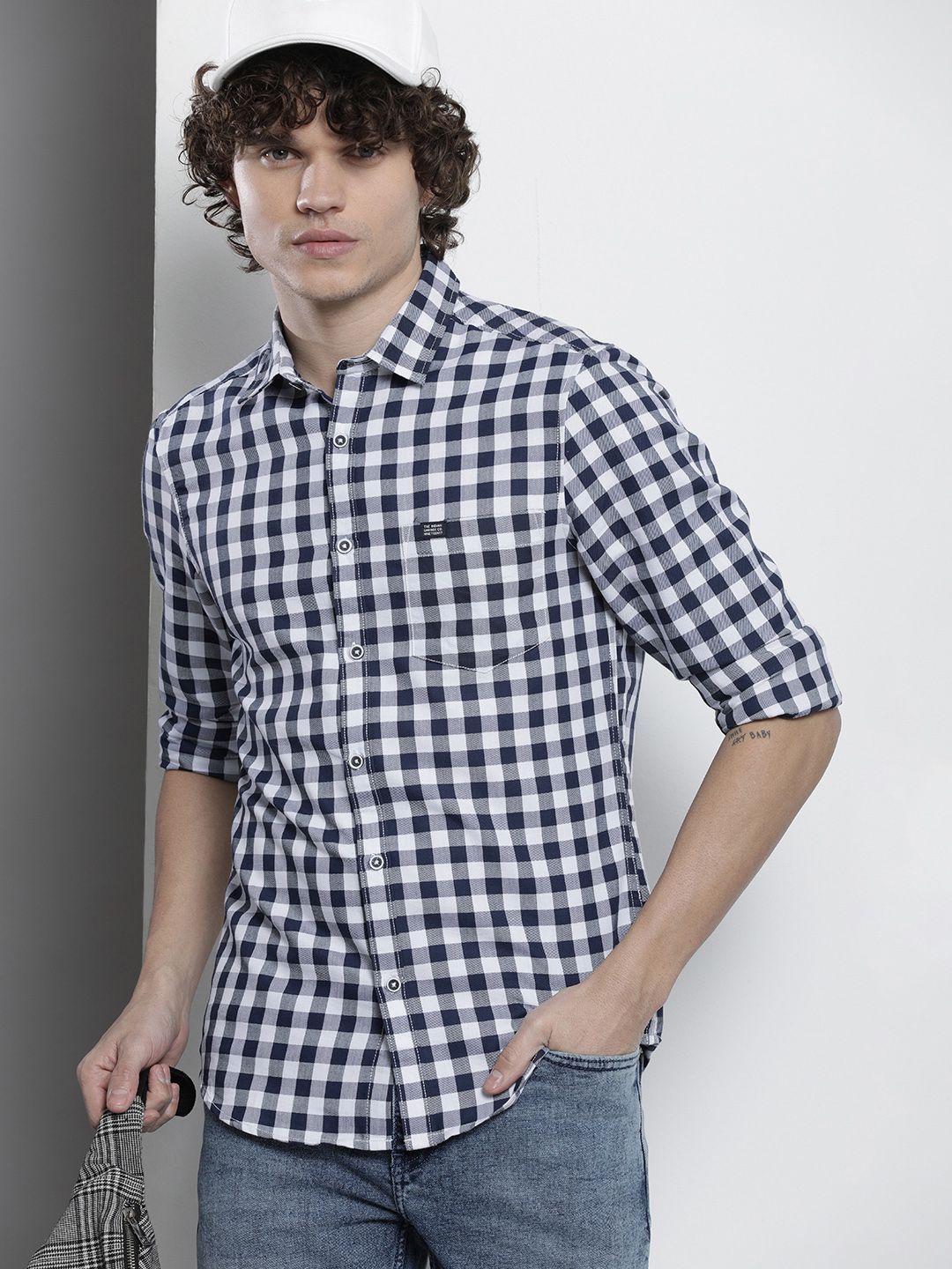 The Indian Garage Co Men Buffalo Checks Casual Shirt
