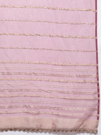 Indo Era Embroidered Regular Sequinned Kurta with Trousers & Dupatta