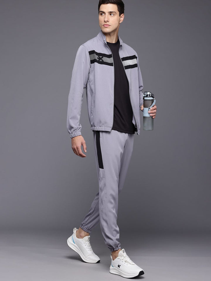 HRX by Hrithik Roshan Striped Rapid-Dry Running Tracksuit