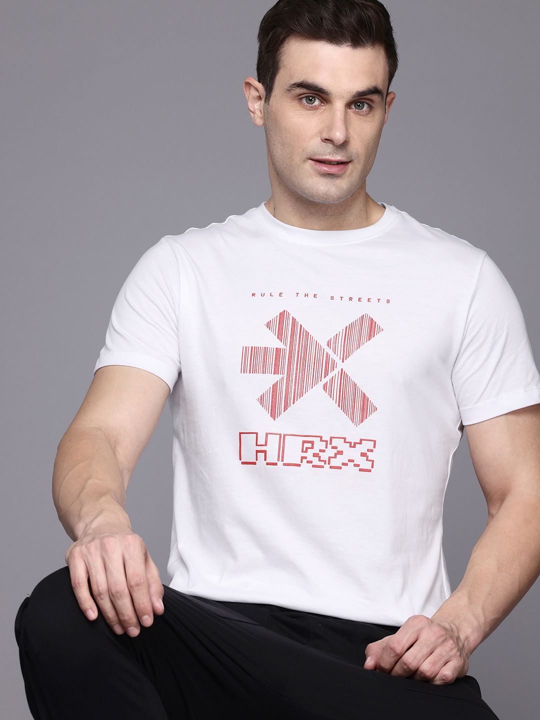HRX by Hrithik Roshan Men Brand Logo Printed T-shirt