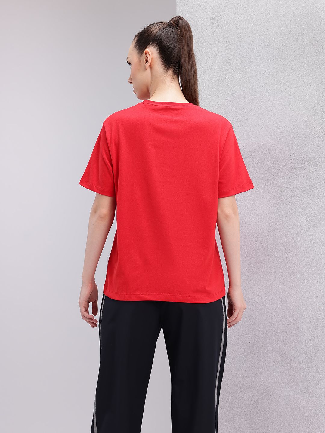 HRX by Hrithik Roshan Brand Logo Printed Drop-Shoulder Sleeves Relaxed Training T-shirt