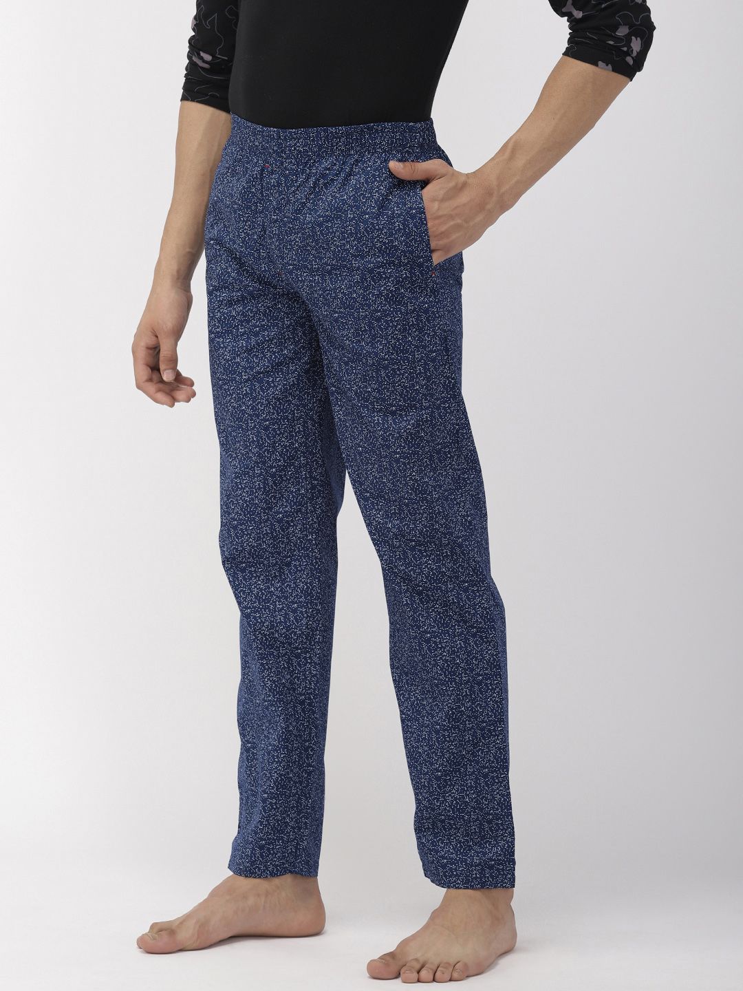 The Indian Garage Co Men Navy Blue Printed Lounge Pants