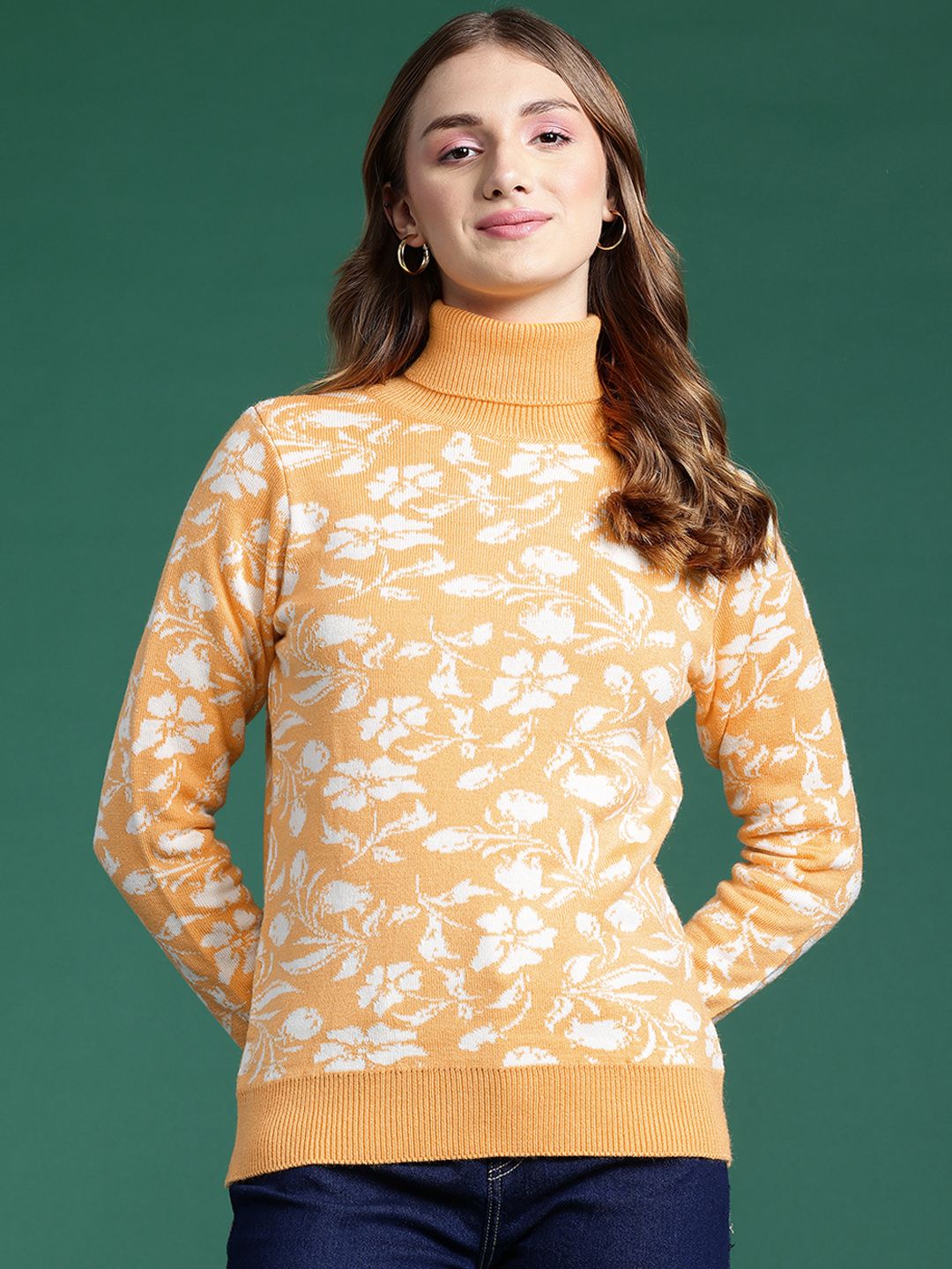 DressBerry Women Floral Acrylic Pullover