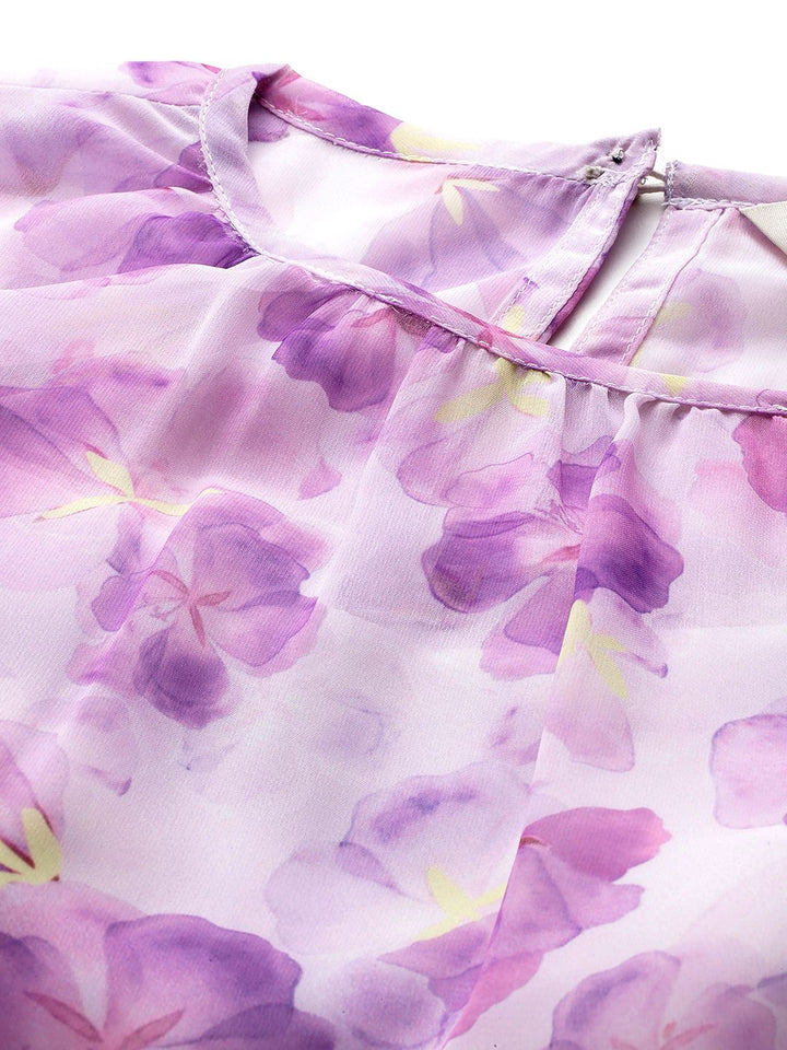 all about you Floral Print Flared Sleeve Maxi Dress