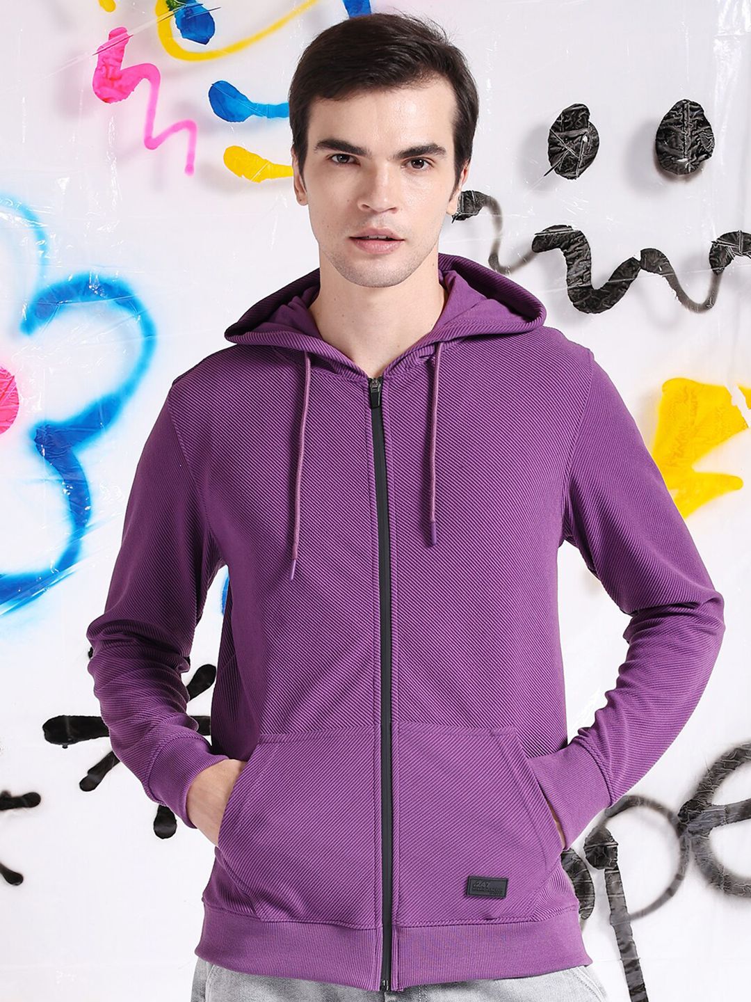 The Indian Garage Co Long Sleeves Hood Zipfront Sweatshirt
