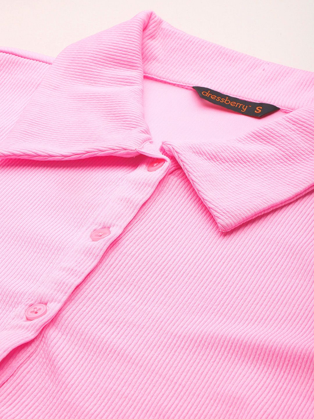 DressBerry Ribbed Shirt with Slit-Detail Trousers Co-Ords