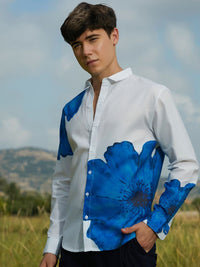 Campus Sutra Men Relaxed Fit Spread Collar Floral Printed Cotton Casual Shirt