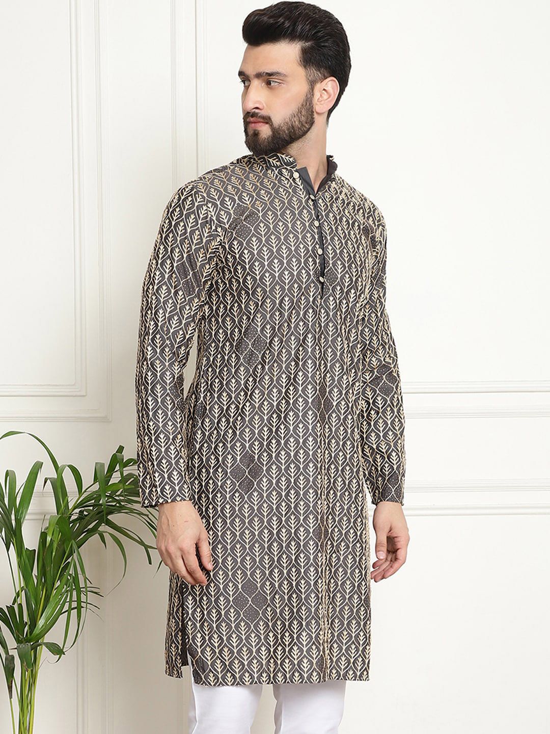 SOJANYA Ethnic Motifs Embroidered Pure Cotton Kurta