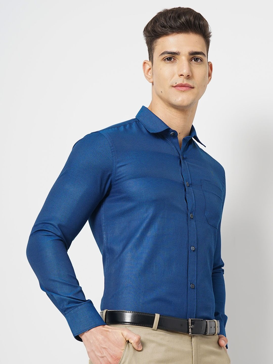 The Indian Garage Co. X Luxe Slim Fit Spread Collar Long Sleeves Formal Shirt