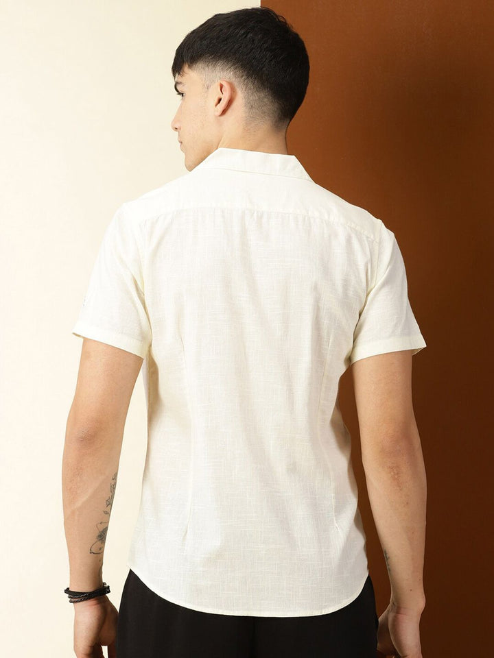Thomas Scott Premium Conversational Printed Cuban Collar Cotton Casual Shirt