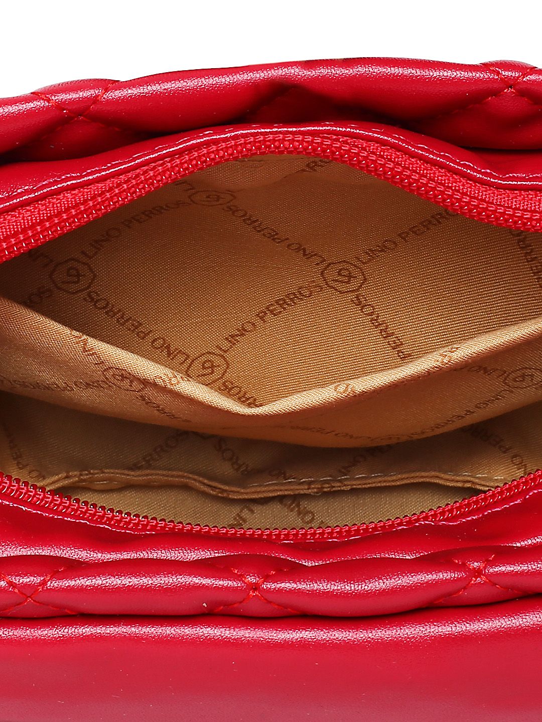 Lisa Haydon for Lino Perros Red Quilted Sling Bag