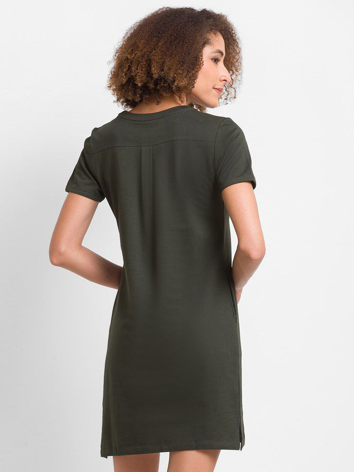 SPYKAR Green & rosin Embellished T-shirt Dress