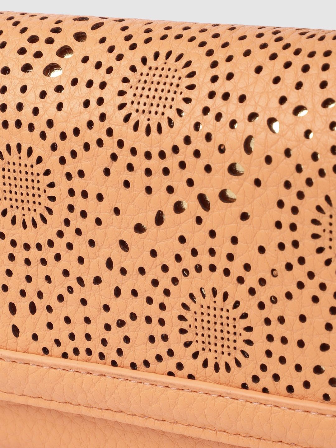 Lino Perros Women Laser Cut Detail Three Fold Wallet