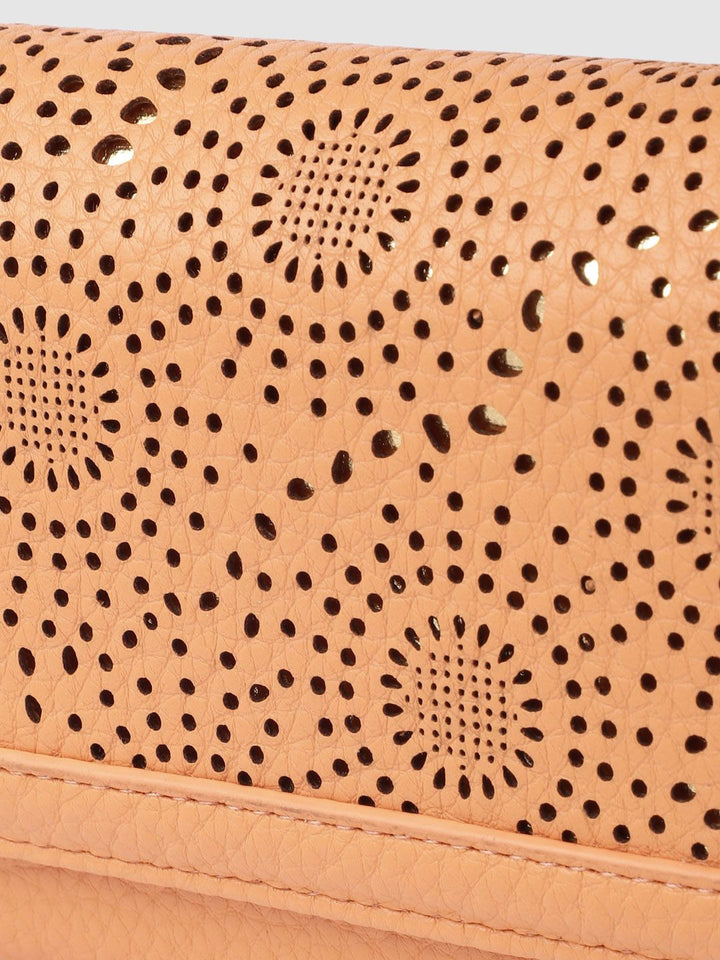 Lino Perros Women Laser Cut Detail Three Fold Wallet