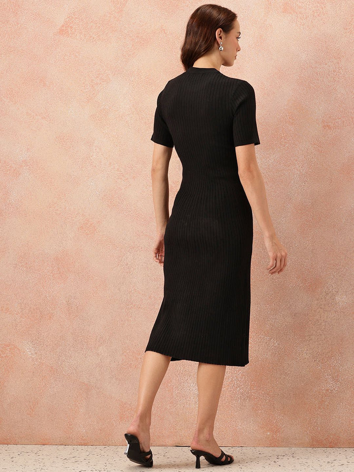 all about you Round Neck Sheath Midi Dress
