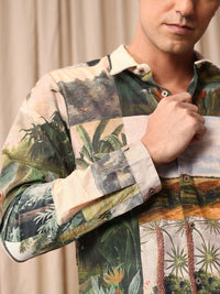 Mr Bowerbird Pure Cotton Tailored Fit Printed Casual Shirt