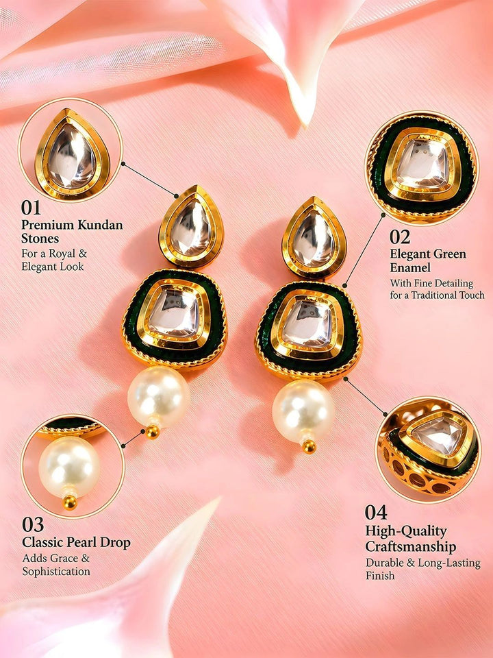 PANASH Teardrop Shaped Drop Earrings