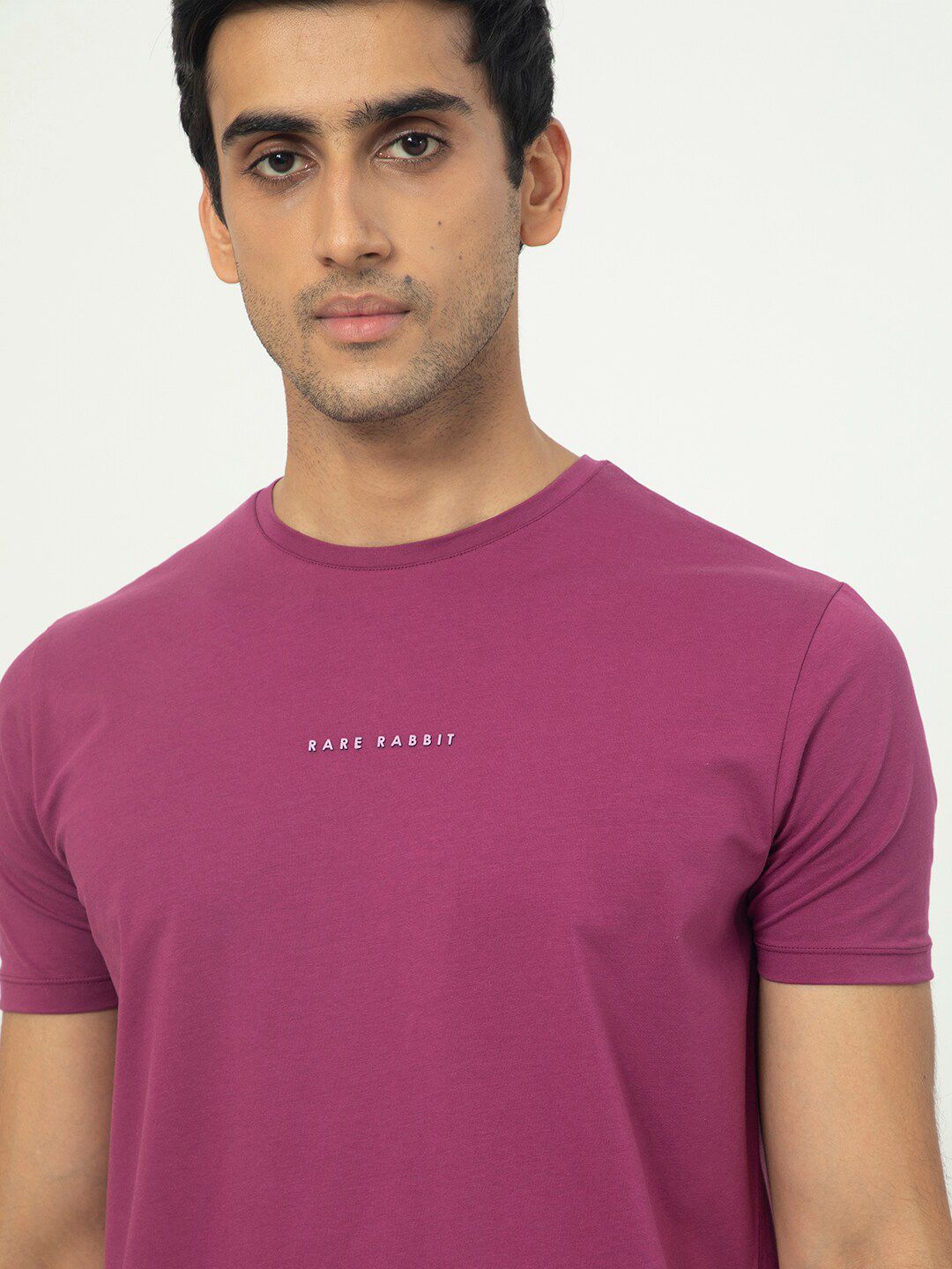 RARE RABBIT Men Rings-4 Slim Fit Solid Polo Collar T-Shirt