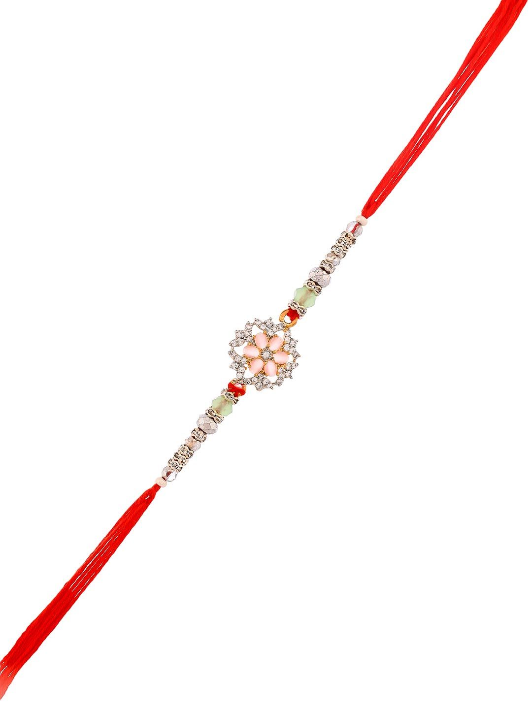 Voylla Men Bejeweled Red Benang Rakhi