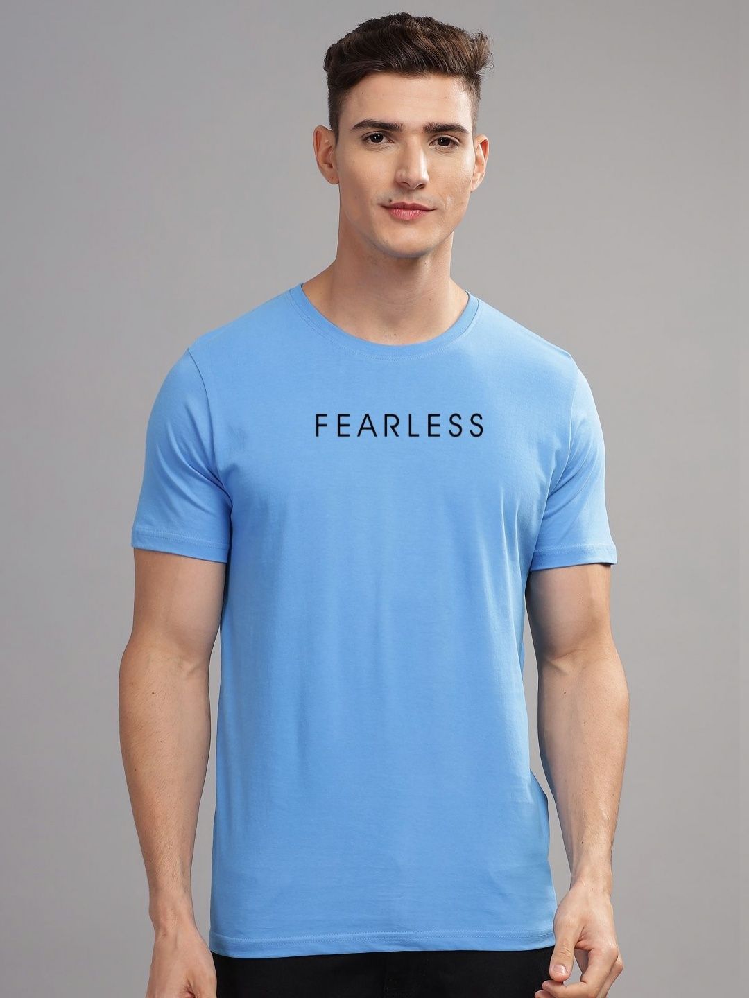 ADRO Men Typography Raw Edge T-shirt