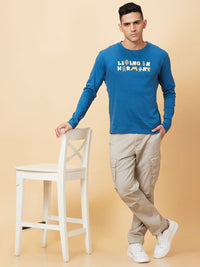 Being Human Men Typography Printed Applique T-shirt