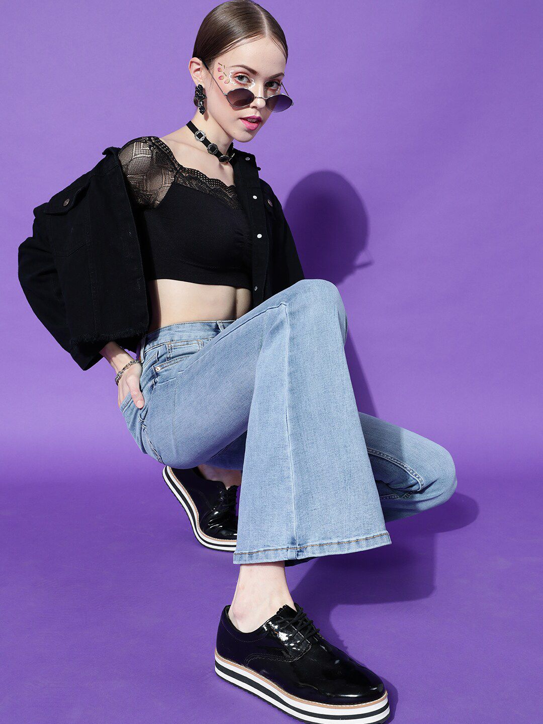 STREET 9 Women Blue Hottie Skinny Fit High-Rise Heavy Fade Jeans