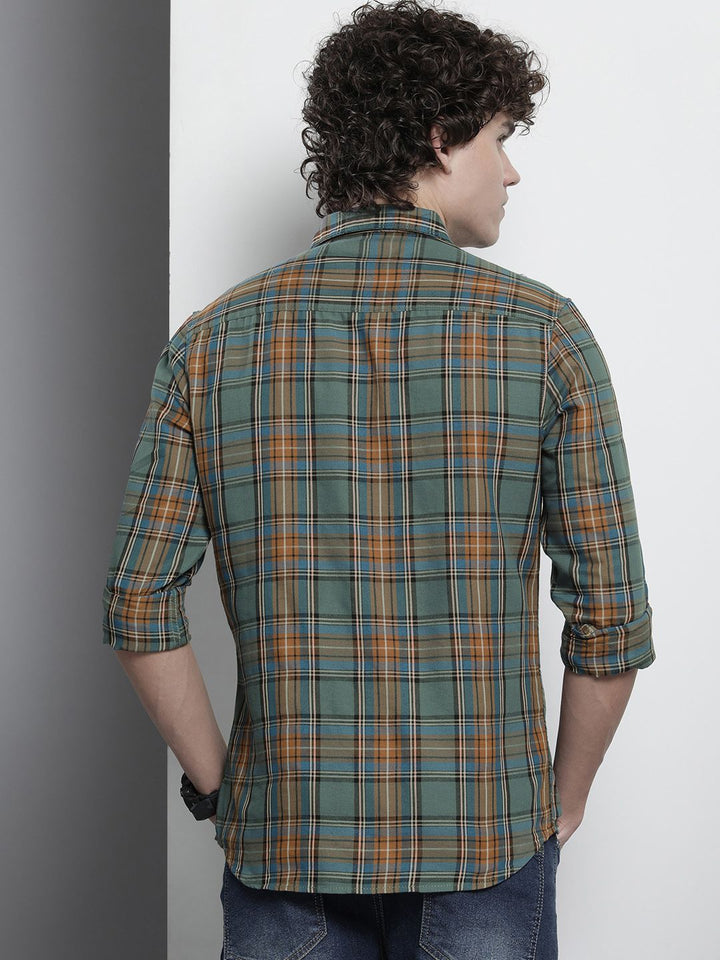 The Indian Garage Co Men Checked Casual Shirt