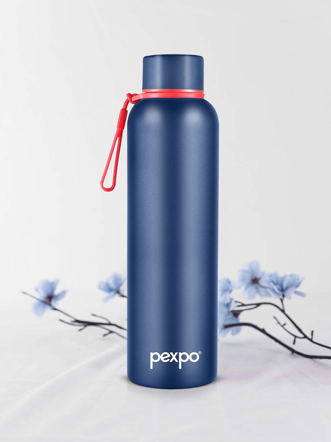 Pexpo Bravo Denim Blue ISI Certified Thermosteel Hot & Cold Flask Water Bottle - 1 L