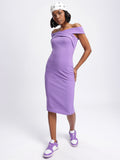 DressBerry Twisted Turns Off-Shoulder Bodycon Dress