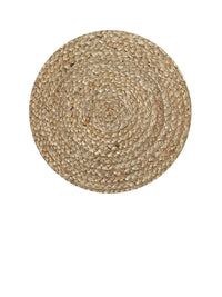 HOSTA HOMES Set Of 6 Brown Braided Reversible Jute Table Placemats