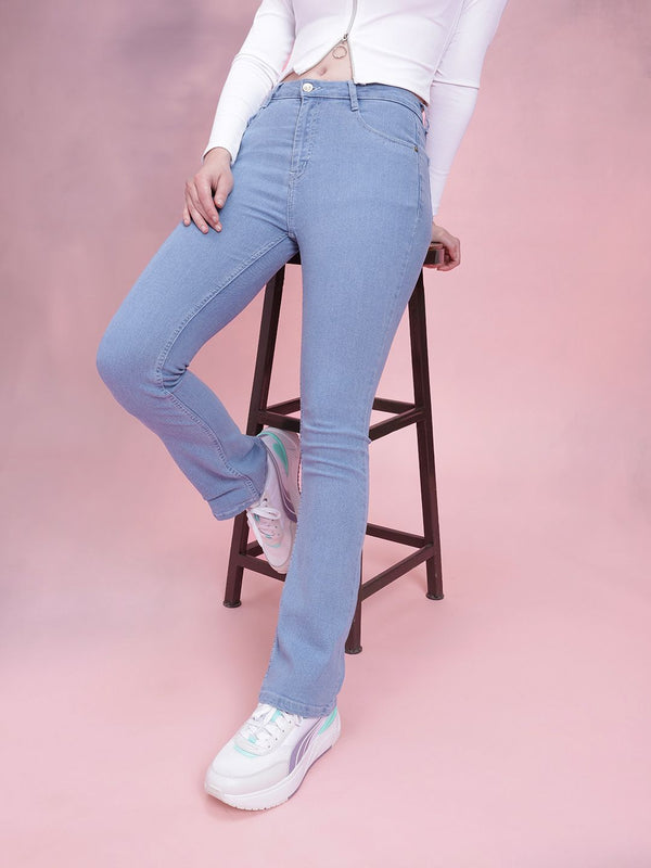 DressBerry Women Mid-Rise Stretchable Bootcut Jeans