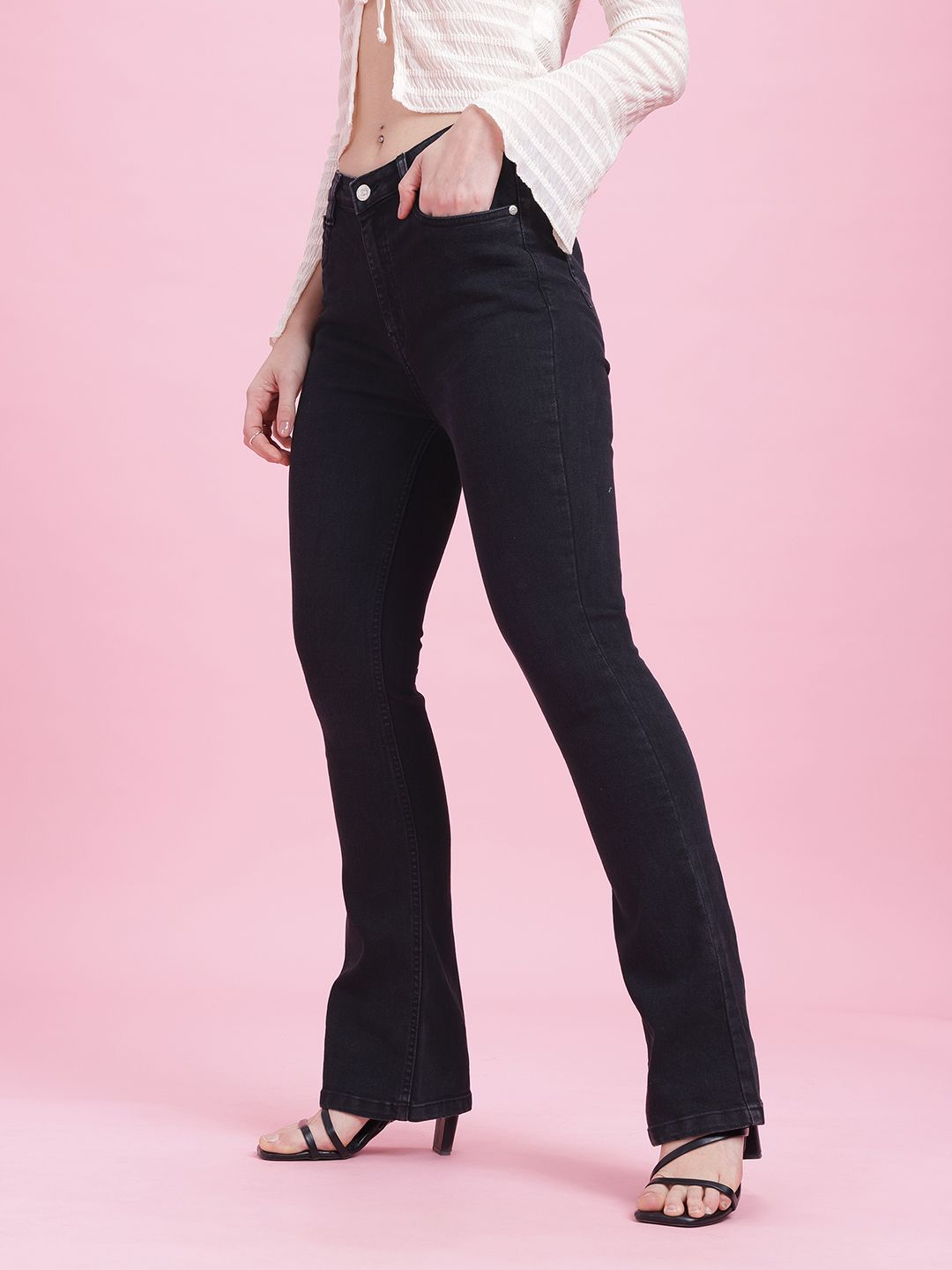 DressBerry Women Bootcut High-Rise Stretchable Jeans