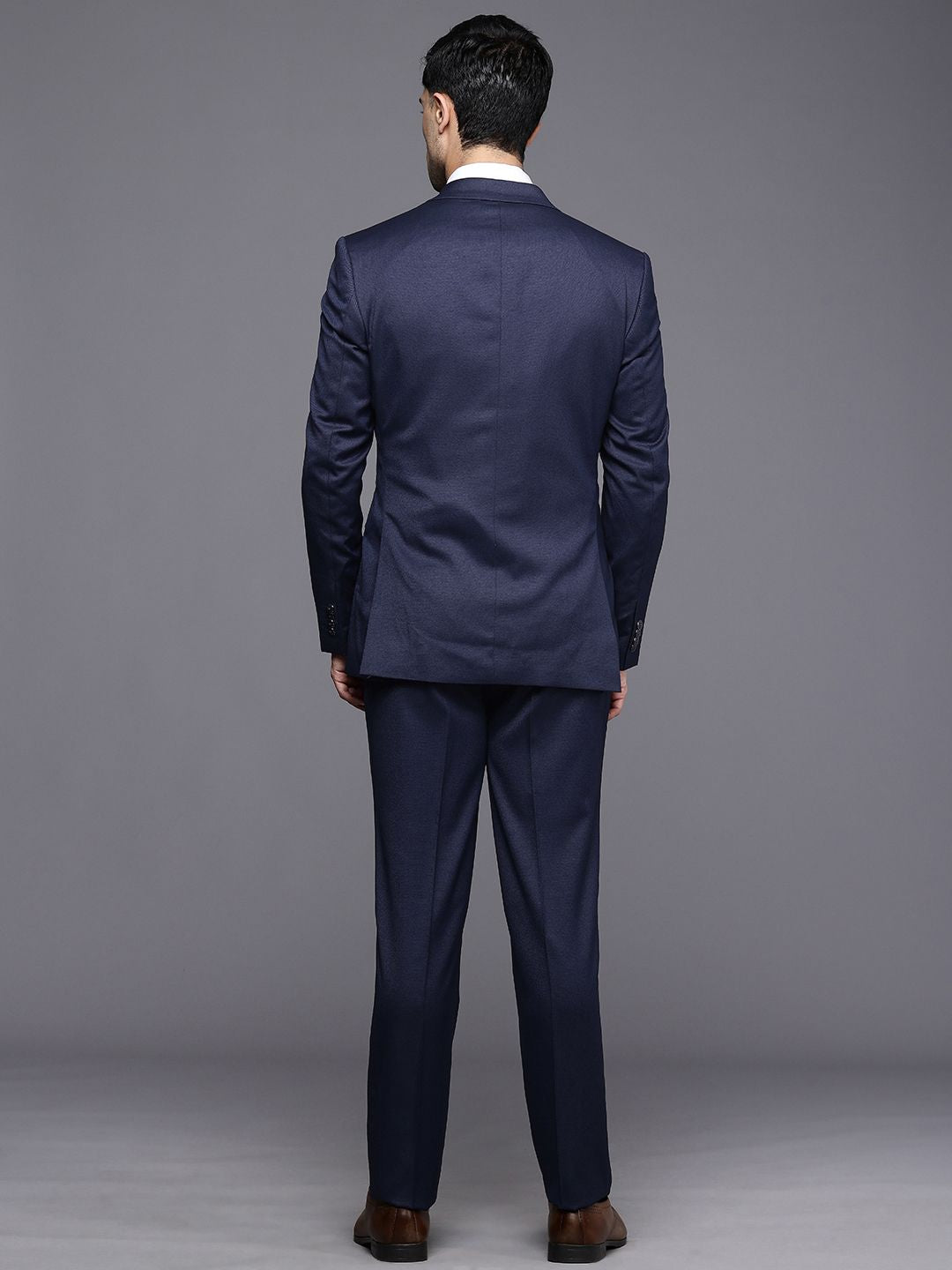 Raymond Slim Fit Self Design Notched Lapel Single-Breasted Formal 3 Piece Suits