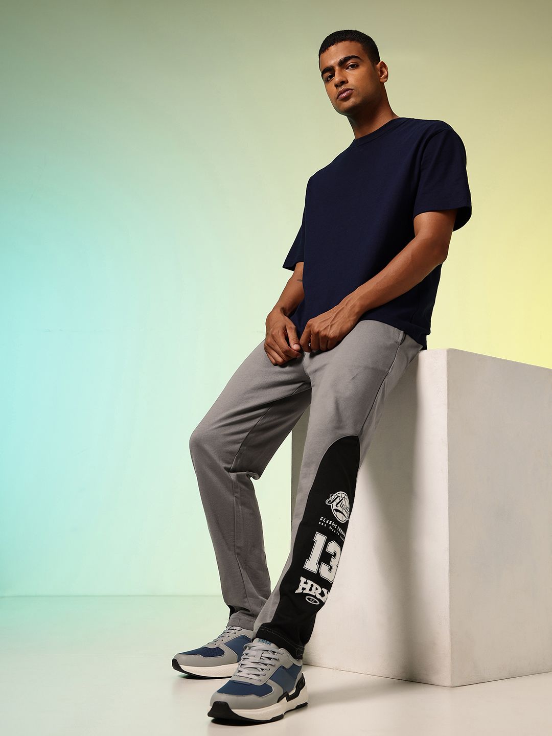 HRX by Hrithik Roshan Men OG Troupe Story Colourblocked Lifestyle Track Pants