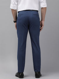 Park Avenue Men Striped Super Slim Fit Formal Trousers