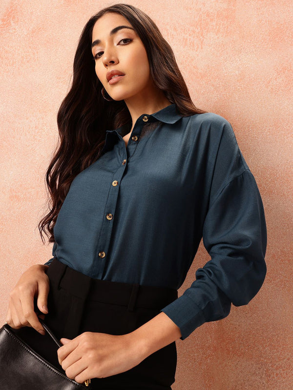 all about you Drop-Shoulder Sleeves Regular Fit Casual Shirt
