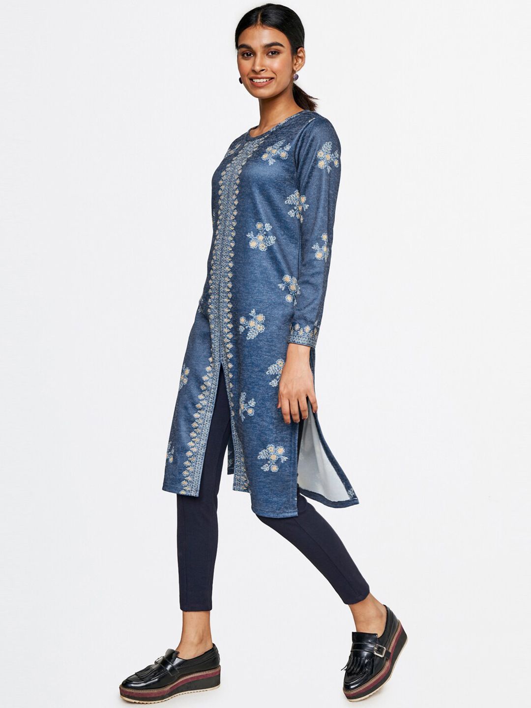 Global Desi Floral Printed Kurta