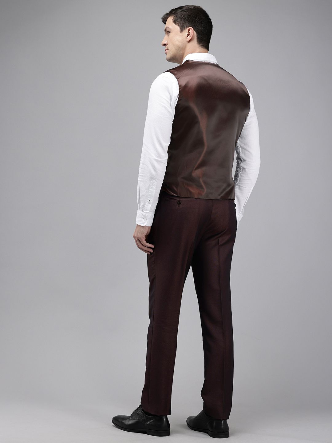 Park Avenue Self Design Single Breasted Super Slim Fit 3 Piece Party Suits