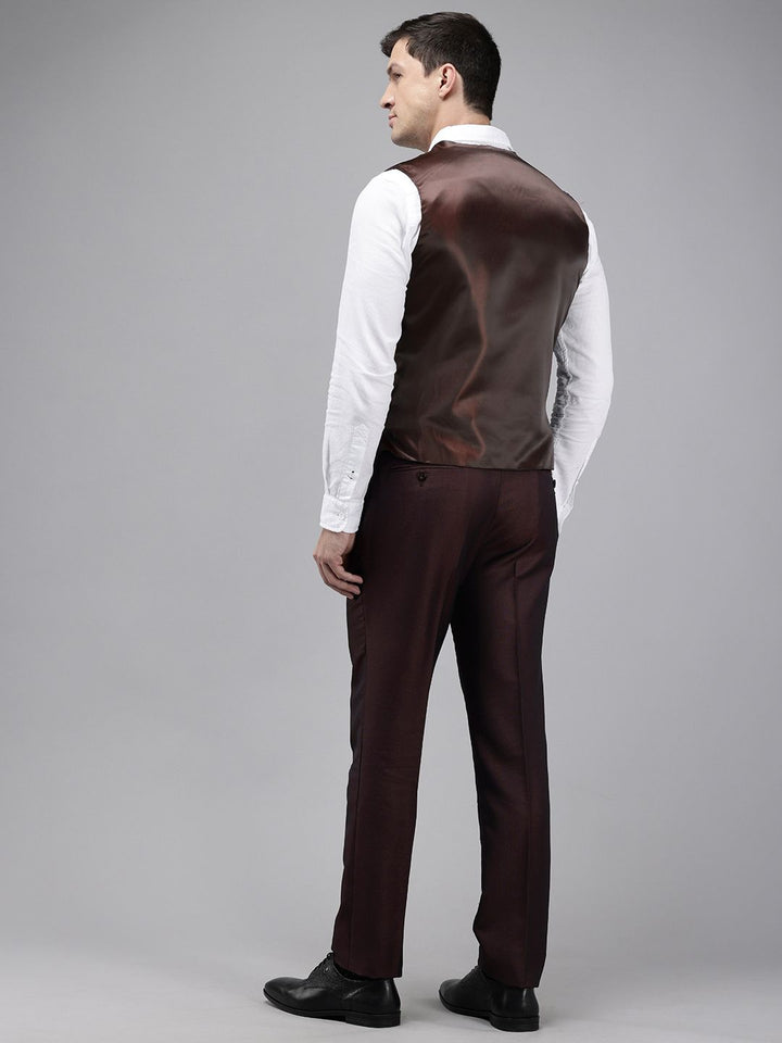 Park Avenue Self Design Single Breasted Super Slim Fit 3 Piece Party Suits