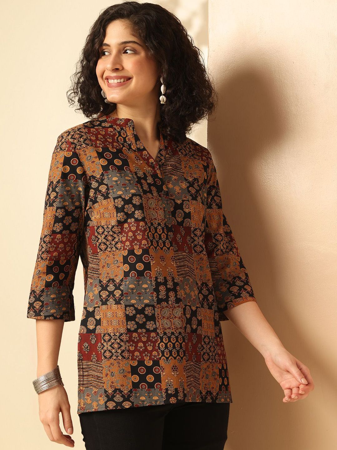 Anouk Ethnic Motifs Printed Straight Kurta